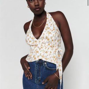 Reformation Raven Linen Top